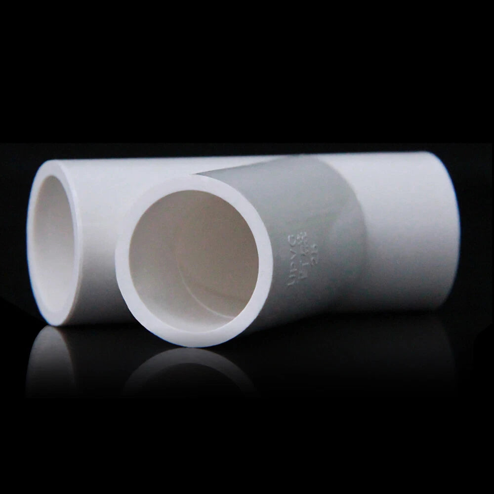 PVC 20-160mm 3 Way Y Connector Pipe Fittings Tube Adapter Joint Grey White Blue
