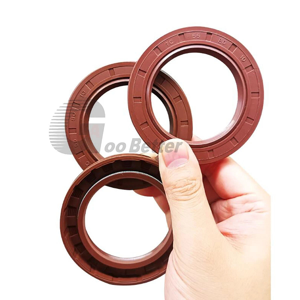 TC Skeleton Oil Seal FKM Double Lip Rotary Shaft Seal — 10mm Height, ID 12–90mm