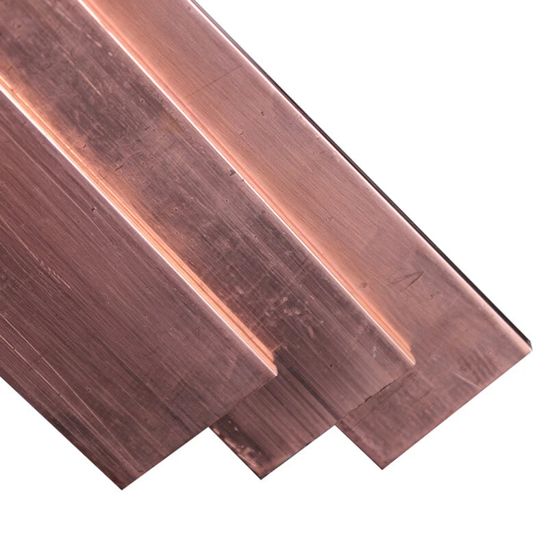 3/4/5/6mm Pure Copper Strip Flat Bar T2 Cu Metal Copper Sheet Plate 100mm Length