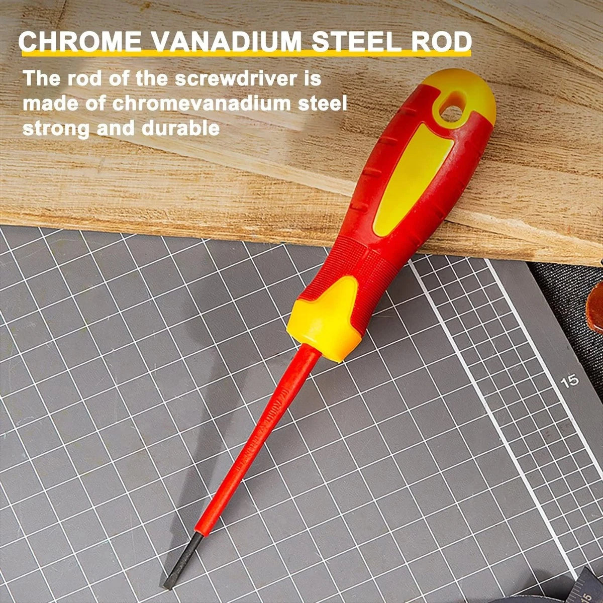 Insulated Magnetic Electricians Screwdriver Soft Grip Phillips Flat Slotted Set