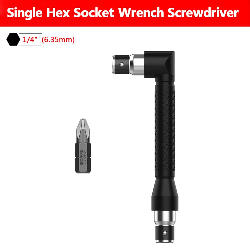L-Shape Mini 1/4" inch Hex Socket Wrench 25mm Screwdriver Bits Wrench Mixed Set
