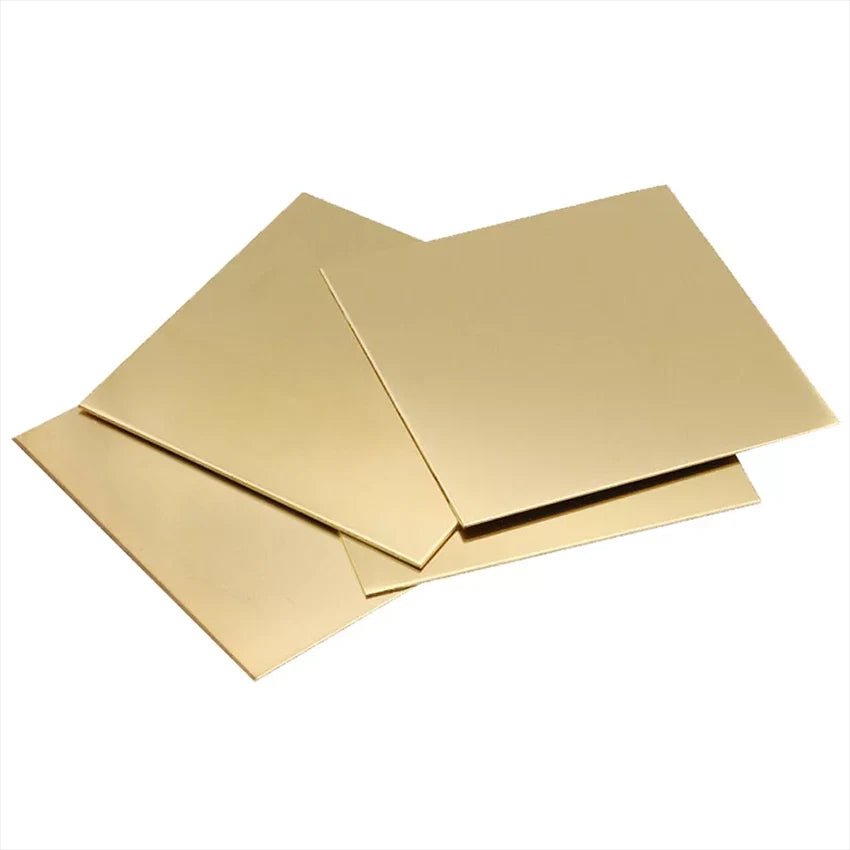 Solid H62 Brass Sheet Metal Plates DIY Crafts Multiple Sizes 0.3mm-6mm Thickness - HomeDIYer