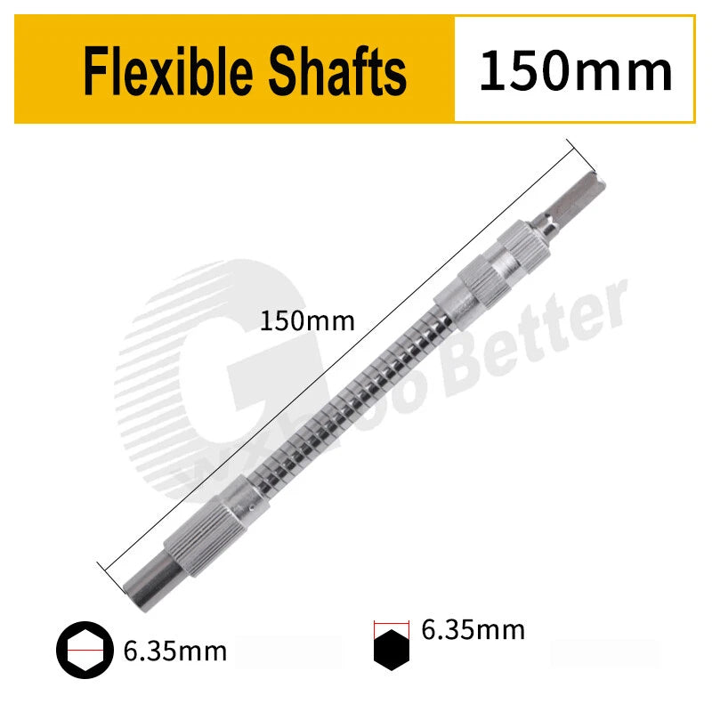 Flexible Bit Extension 125~400mm Flexible Shaft 4mm/ 6.35mm Long Bit Bit holder