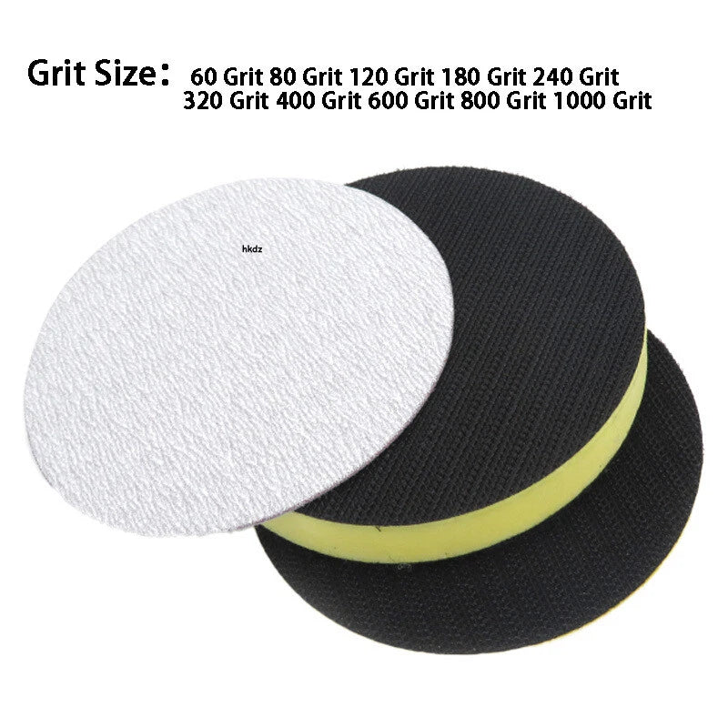 4" Inch Dry Sanding Discs 100mm Hook & Loop Sandpaper Pads Sheets 60#-1000 Grit