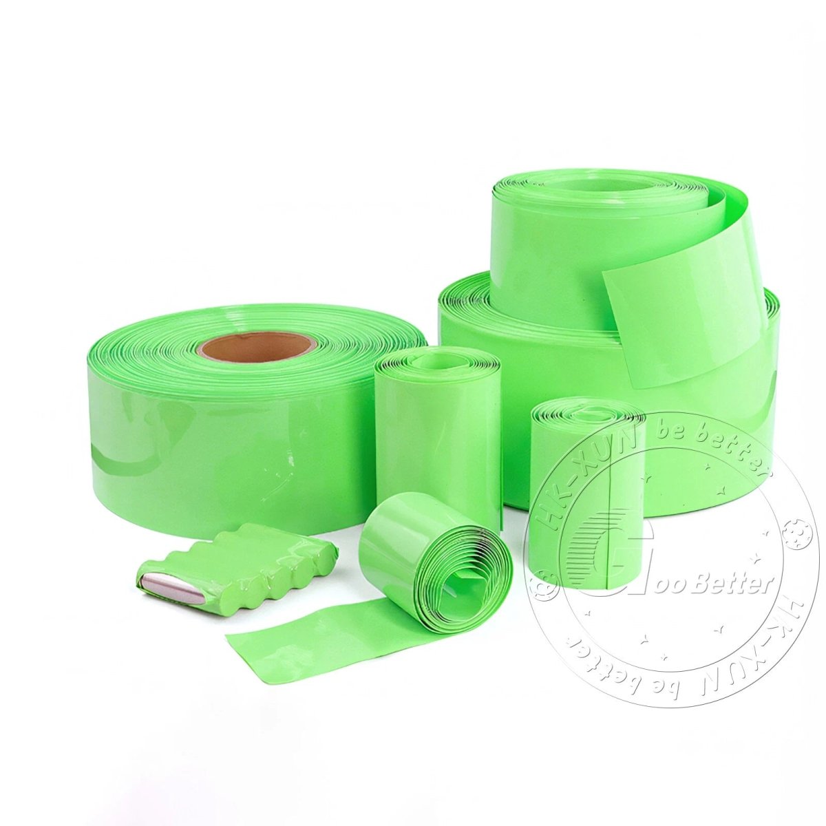 Fruit Green PVC Heat Shrink Tubing for RC Battery Packs — 15mm to 400mm Wide - HomeDIYer