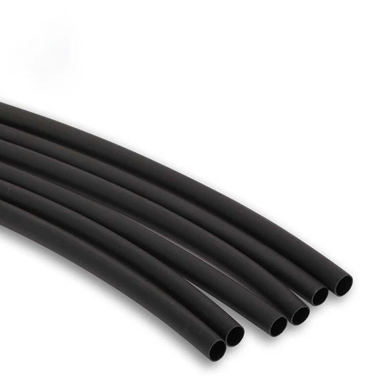 1.7:1 Silicone Heat Shrink Tubing — Black, φ0.8mm to φ40mm, 1–20m