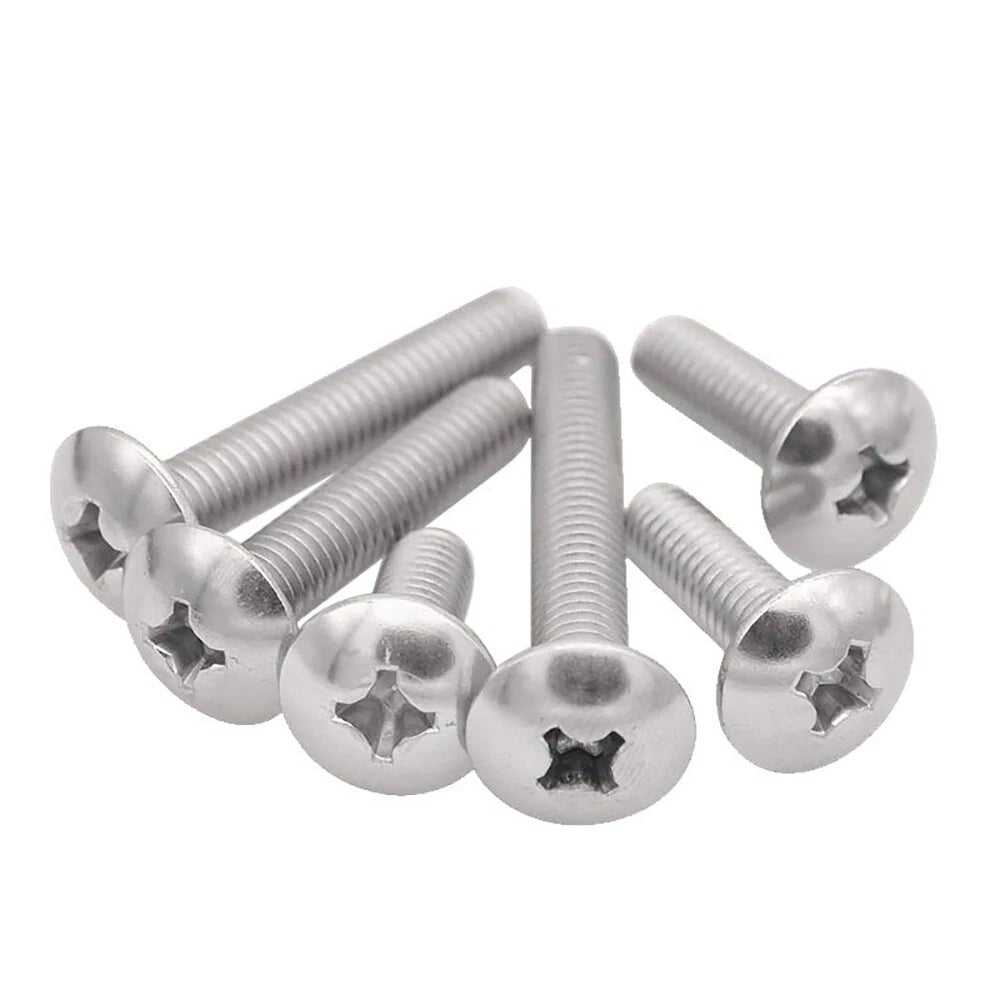 M5 M6 M8 Pozi Button Head Screws – A2 Stainless Steel, Fully Threaded
