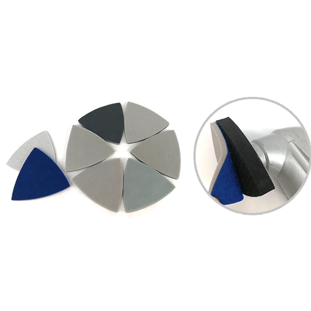 80/90 mm Triangular Sanding Disc Sponge Polishing Hook Loop Sandpaper 300#-3000#