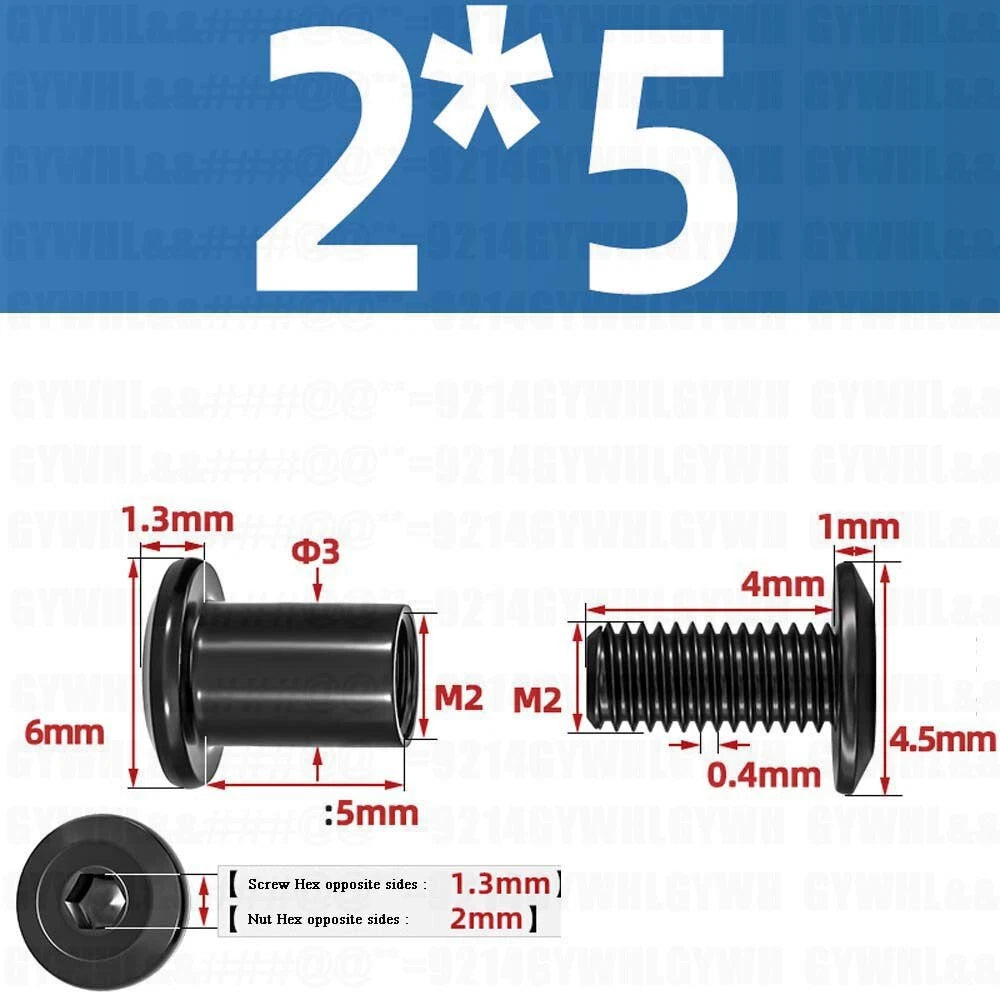 Metric Furniture Connector Bolts with End Cap Nuts — Stainless Steel M2 to M10