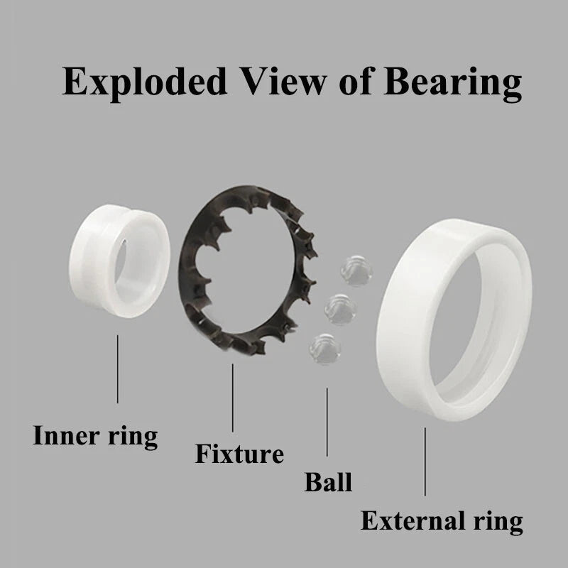 POM Plastic Bearings Glass Balls Hardness High Waterproof No Sealing ID 3/4/5mm