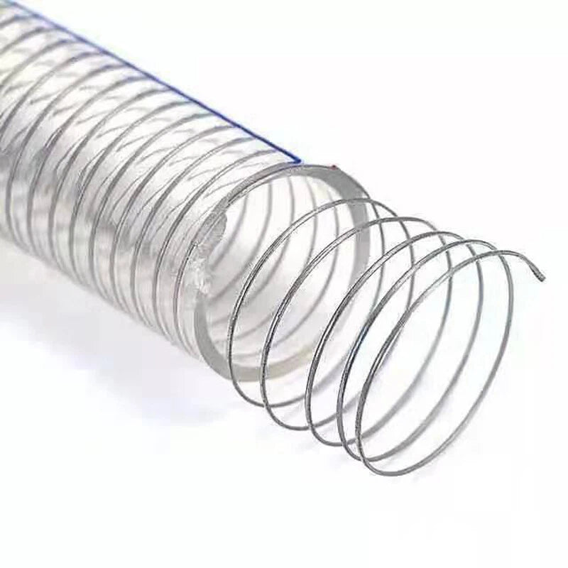 PVC Steel Wire Reinforced Clear Flexible Hose — Non-Toxic, Oil & Water Safe