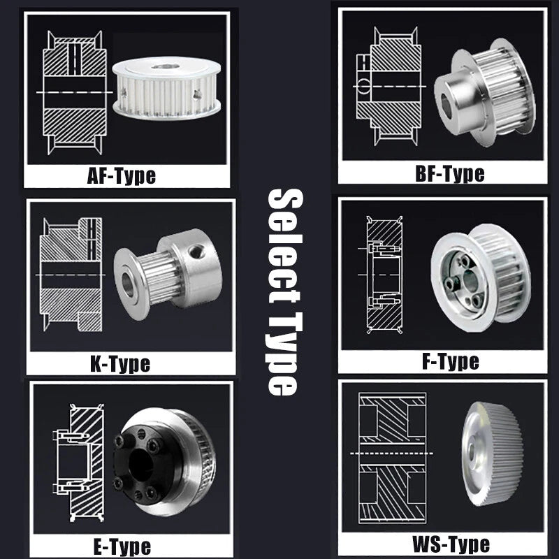 HTD3M Timing Pulley 15-40 Teeth Synchronous Wheel 6mm Belt Width 4mm-15mm Bore