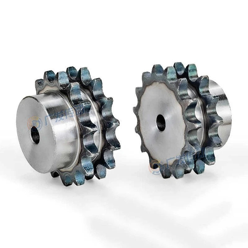 Duplex Chain Sprocket 10-38 Teeth Pitch 12.7mm For #40 08B Roller Chain 45#Steel