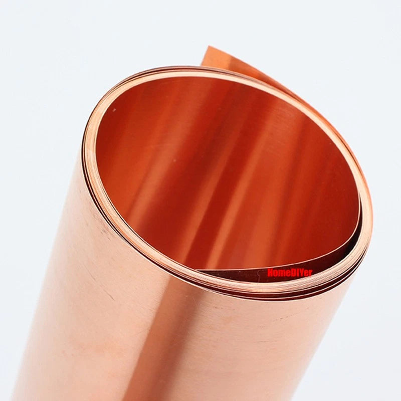 T2 Copper Sheet Strips Flexible Pure Copper Coil Thick 0.01-1mm Widths 5mm-120mm