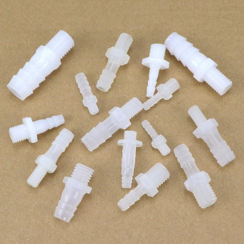 External Thread Straight Hose Connector — Plastic Tube Fitting M6 to M14 (4mm–14mm)