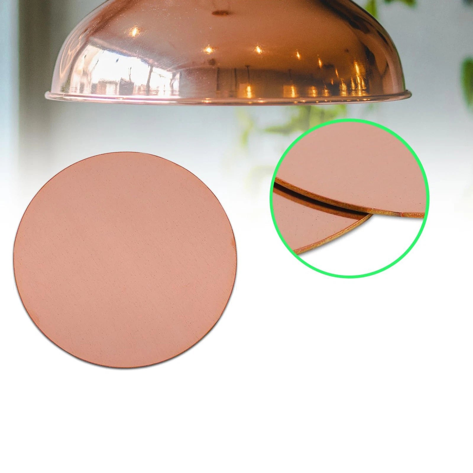 Solid Pure Copper Discs Blanks Round Plate Metal Sheet Thick 0.5~5.0mm Ø10~300mm
