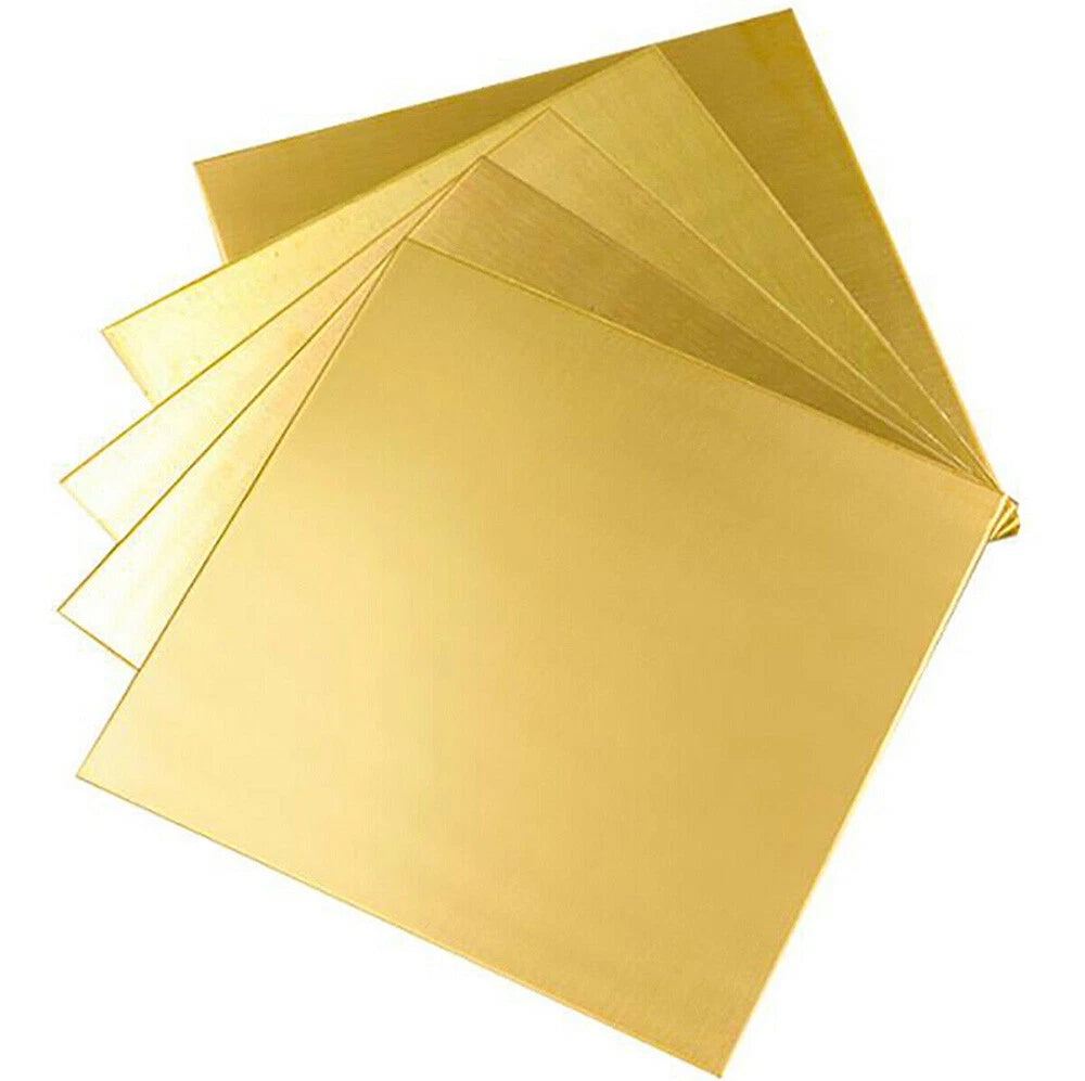 Solid Brass Sheets Plate Thick 0.1mm to 5mm 100x100, 150x150, 200x200, 300x300mm