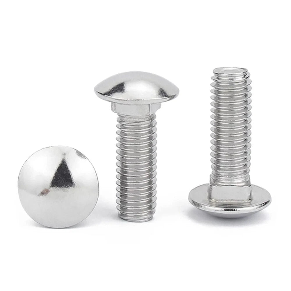 Carriage Bolts 304 Stainless Steel — M4 M5 M6 M8 M10 M12 Cup Square Dome Head - HomeDIYer