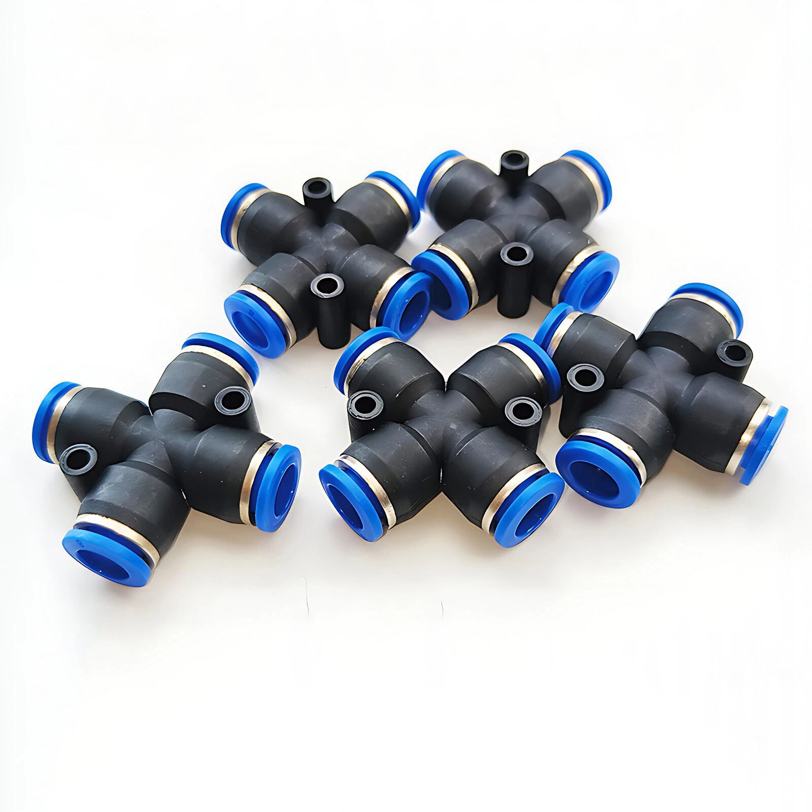 Nylon Pneumatic 4-Way Junction Push-Fit Connector | PZA Air Line Fitting