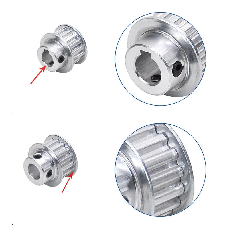 XL Timing Belt Pulley Keyway Bore,BF/K 15T 16T 18T 24T 25T For CNC, 3D Printer