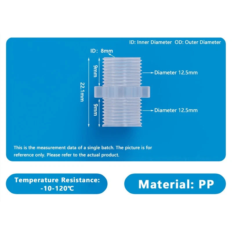 Plastic Male Thread Hose Connector — Internal Connection Tube Pipe Fitting