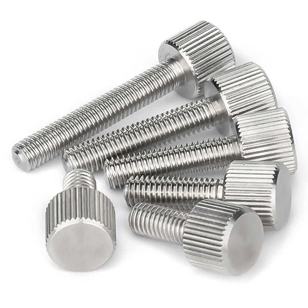 M3 Knurled Thumb Screws A2 Stainless Steel Flat Head Thumbscrew Bolts 6mm to 20mm - HomeDIYer