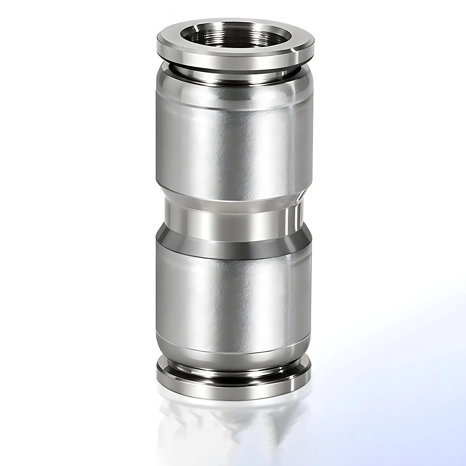 Stainless Steel Pneumatic Straight Push-to-Connect Hose Fitting | Inline Air Tube Connector