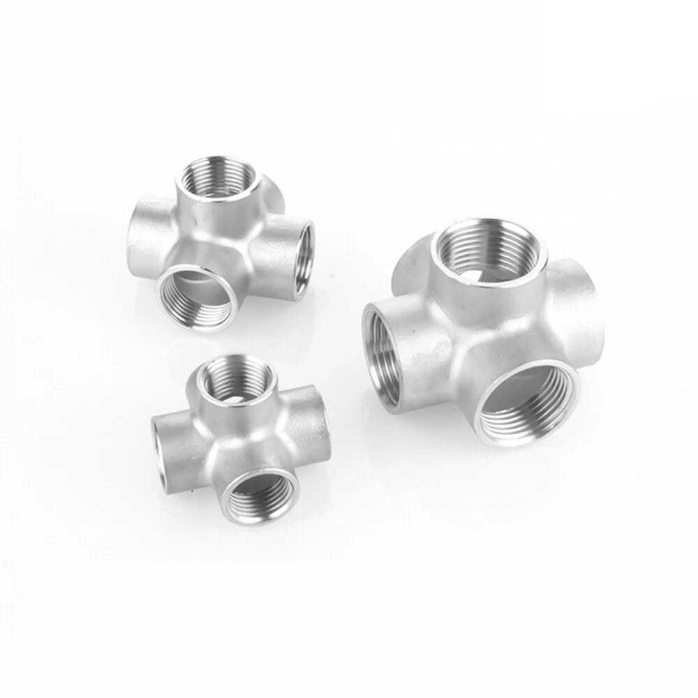5-Way BSP Female Stainless Steel Pipe Fitting Splitter 1/4" to 2"