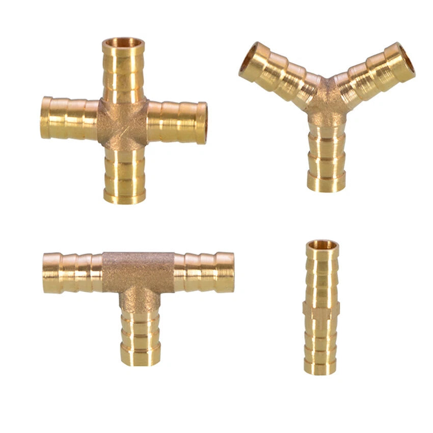 BSP Thread Fittings x Barb Hose Tail End Connector Splitter For Air Fuel Water