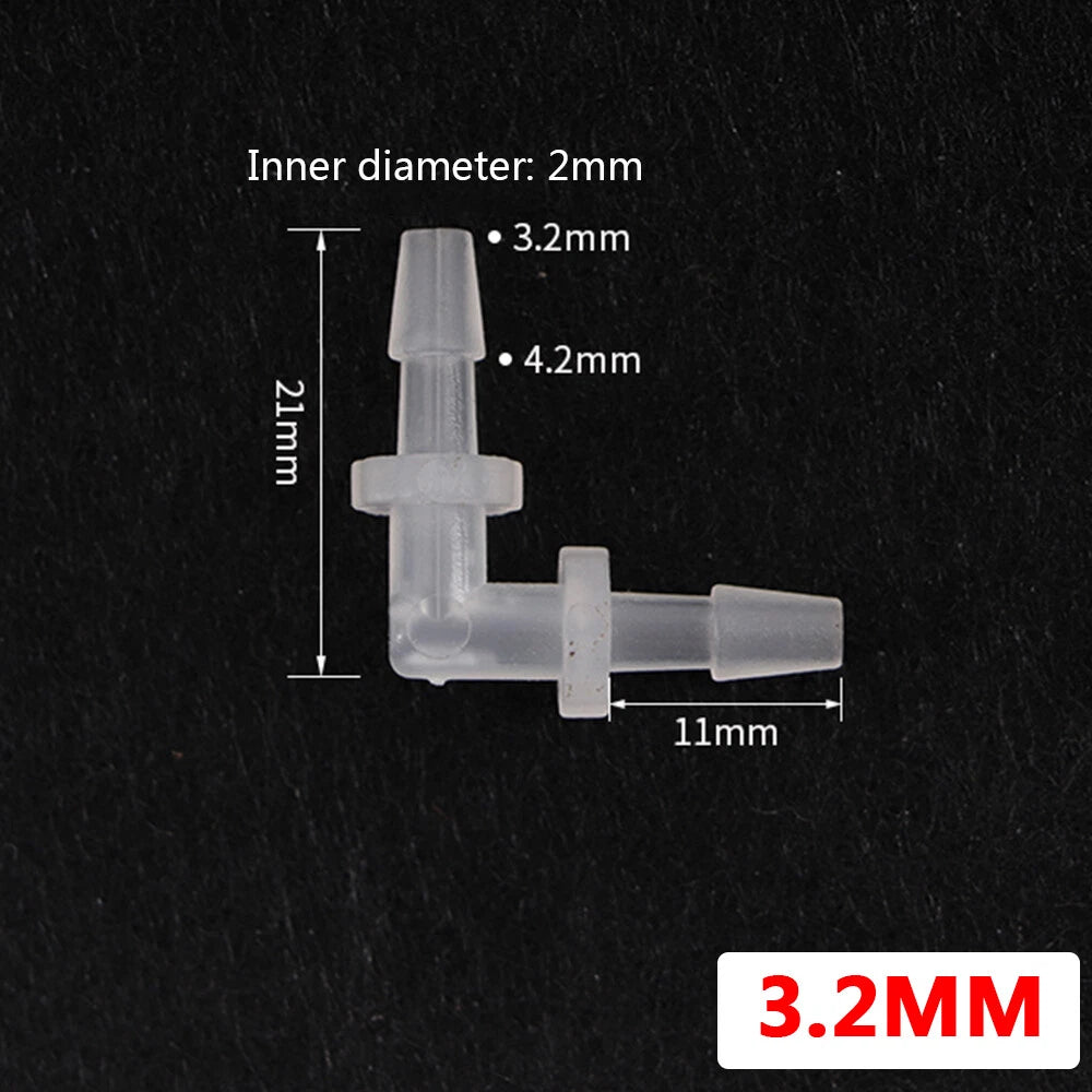 Plastic Elbow Barb Hose Connector — L-Piece Tube Joiner for Air, Fuel & Water (1.6mm–20mm)