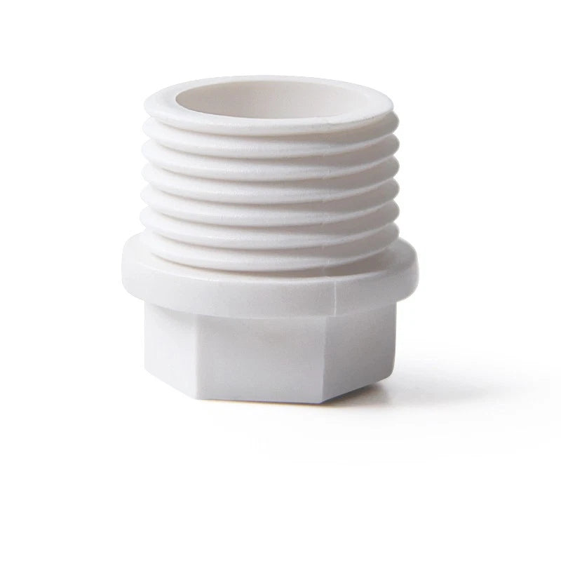 1 2" 3 4" 1" PVC Male Thread Water Supply Pipe Cap Stop End Lock Fittings Hex