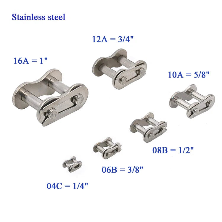 Roller Chain American/British Standard 1.5 Or 5 Metres + CL OL Connecting Links