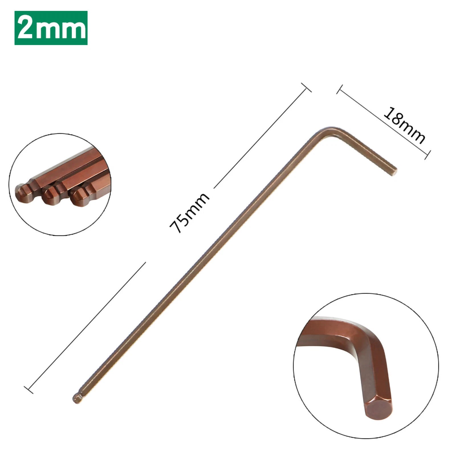 Allen Ball End Hex Key Wrench 1.5mm 2mm 2.5mm 3mm 4mm 5mm 6mm 8mm 10mm 12mm 14mm
