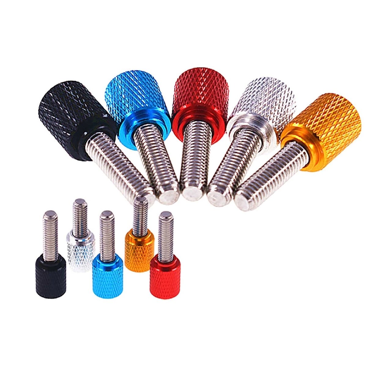 M3 Knurled Thumb Screws – Colored Anodized Aluminum, 6mm to 100mm, 10 Colors - HomeDIYer