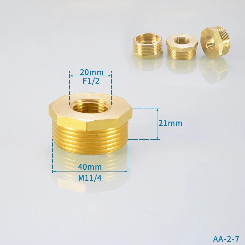 BSP Hex Reducer Bushing — Female to Male Thread Hose Fitting Connector (1/4" to 2")