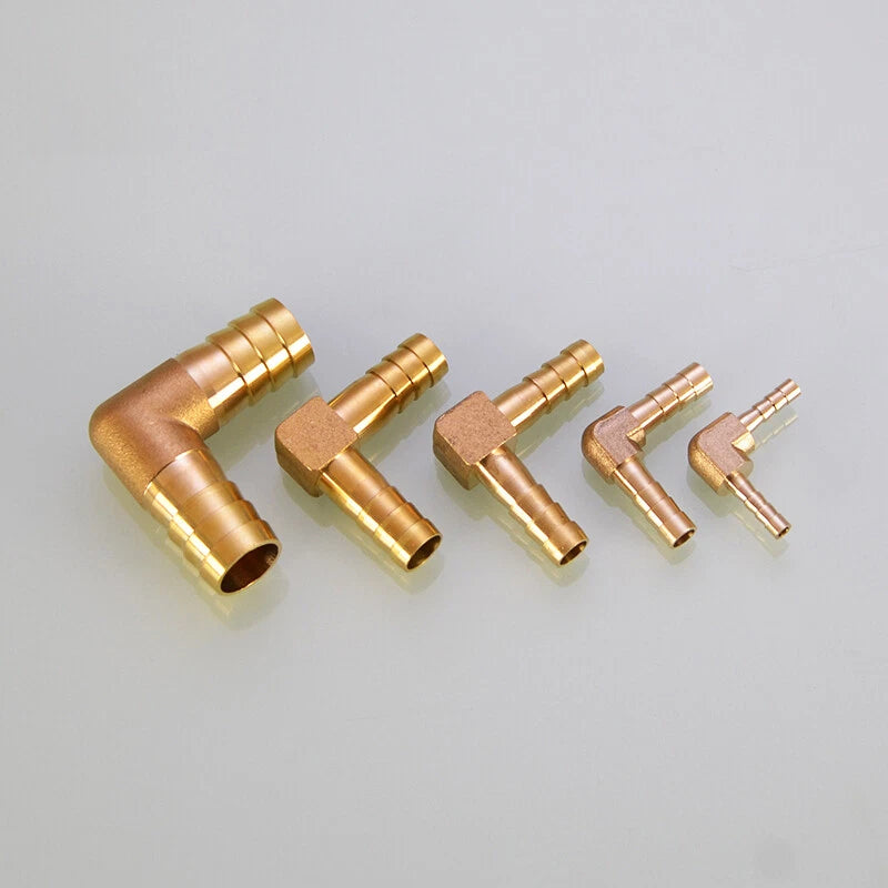 Brass Elbow Hose Tail Reducer Fitting — Air Water Gas Fuel Tubing Connector