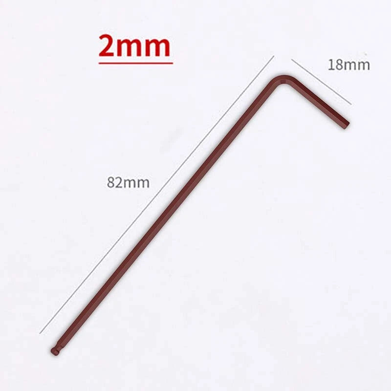 Alloy Steel Long Arm Allen Key Ball Point End Hex Wrench L Shape 1.5-19mm Metric