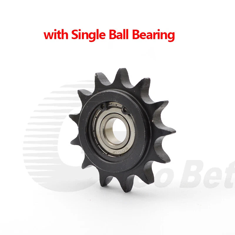 1/2" Pitch Steel Idler Sprocket with Ball Bearing for 08B Roller Chain Tensioner