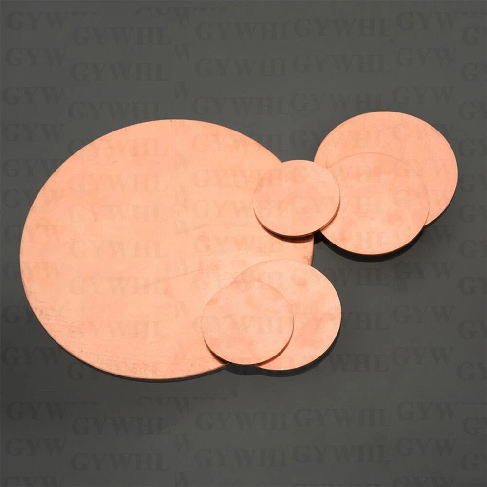 T2 Solid Pure Round Copper Sheet Flat Round Copper Disc Blank Round Metal Sheet - HomeDIYer