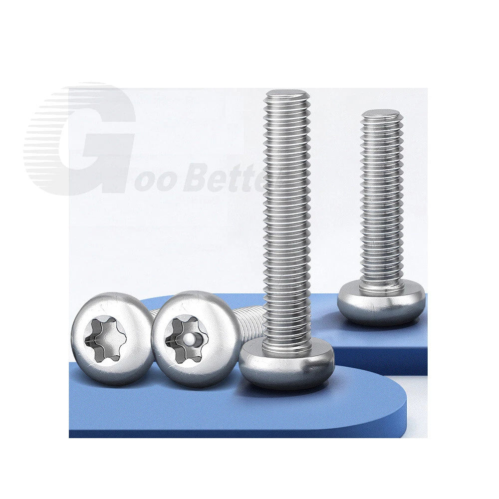 M3–M12 Torx Button Head Screws – A2 Stainless Steel, Star Drive, Fully Threaded (4–110mm Lengths)