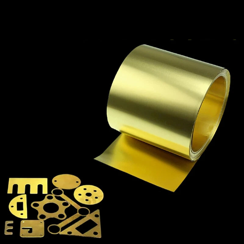 Brass Sheet Roll Metal Foil Plate Strip Craft Model DIY Thick 0.01/0.02/0.03-1mm