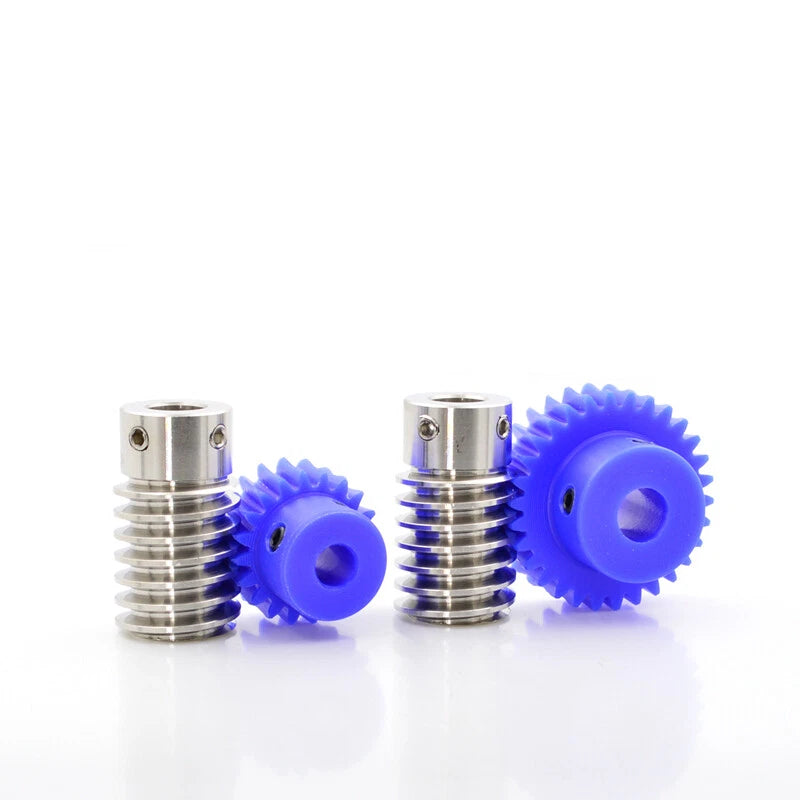 1 Module Nylon Precision Worm Gears 15 - 80 Teeth Worm Gear Wheel & Worm Shaft