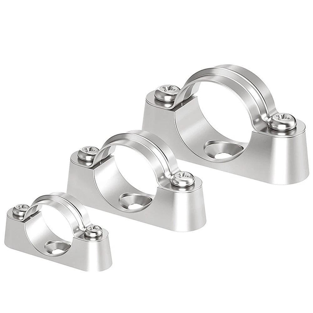 Stainless Steel Pipe Clamp Mount Support Brackets — Wall Fixing Base Fittings