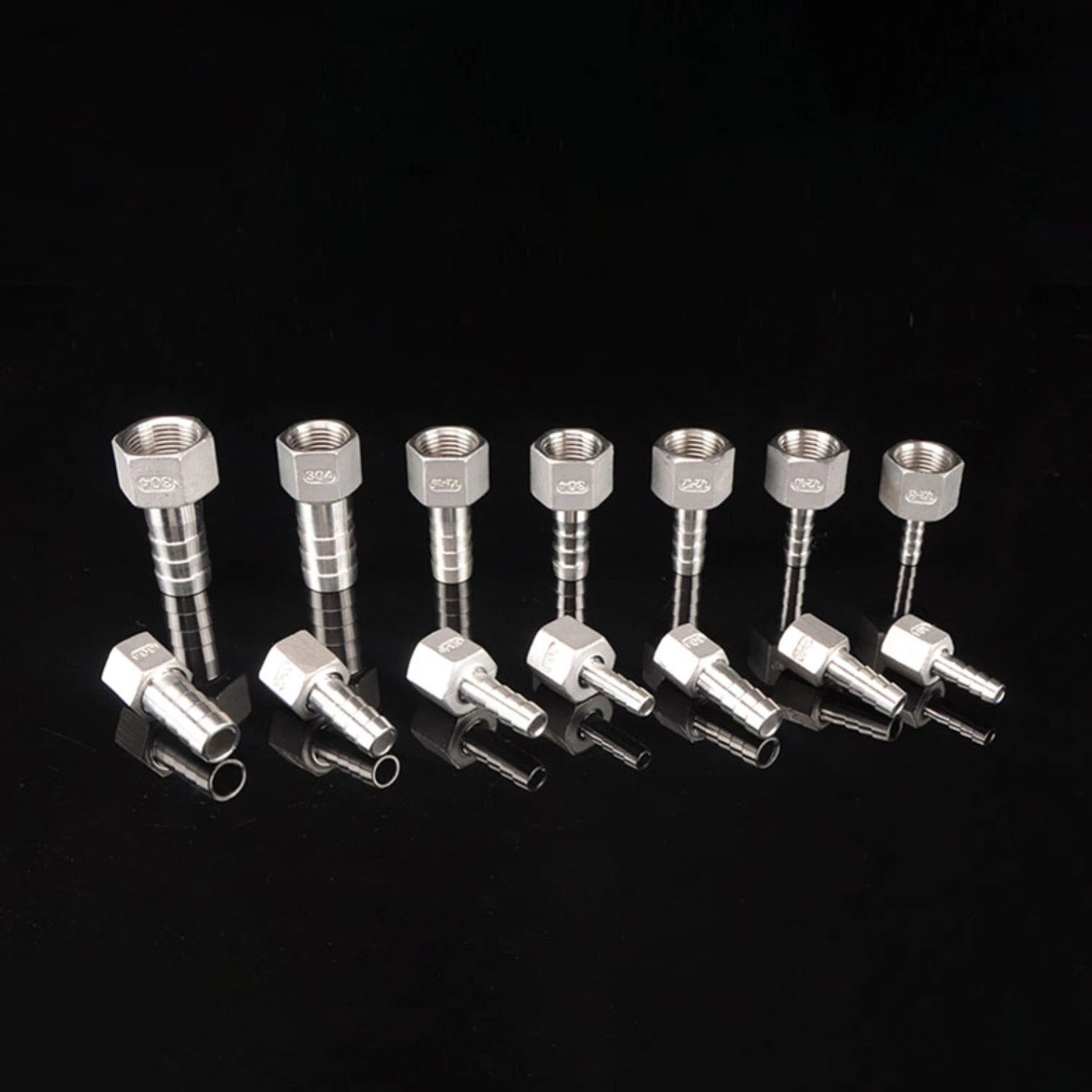 1/4" to 3/4" BSP Stainless Steel Female Fitting x Barb Hose Tail End Connector
