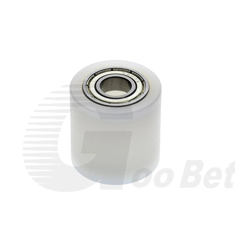 6mm Bore Plastic Roller Wheel Two Ball Bearing Coated PP POM Pulley Guide Wheel