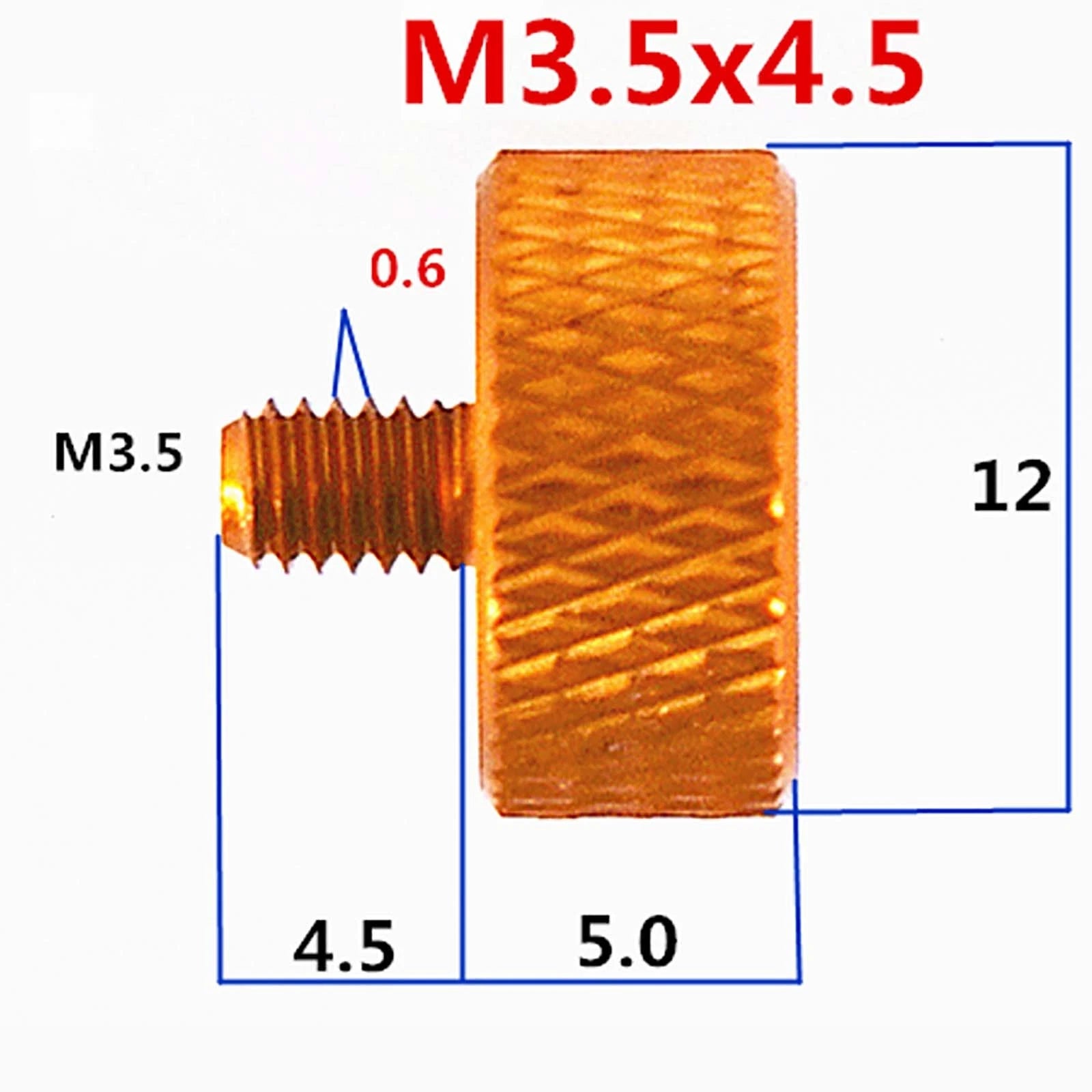 Colorful Thumb Knurled Screws M3 M3.5/6mm - 25mm Hand Tighten Grip Knob Bolts
