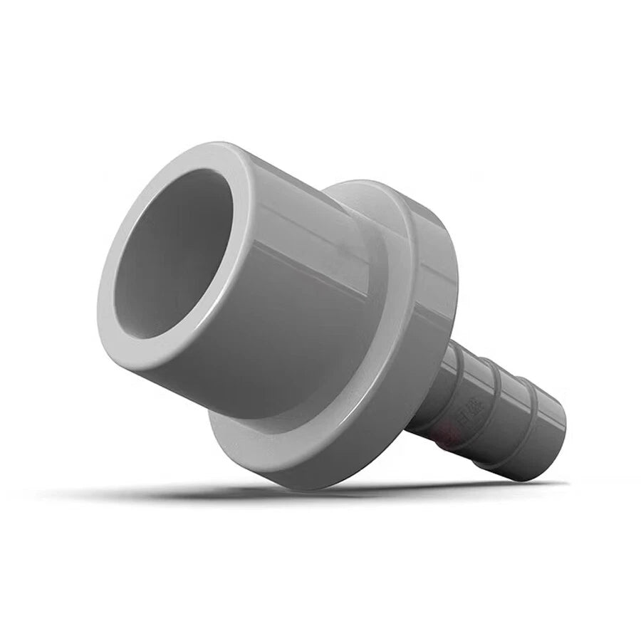 5mm to 63mm Hose Nozzle PVC Plastic Pipe Fittings Barb Connectors Sleeve Grey