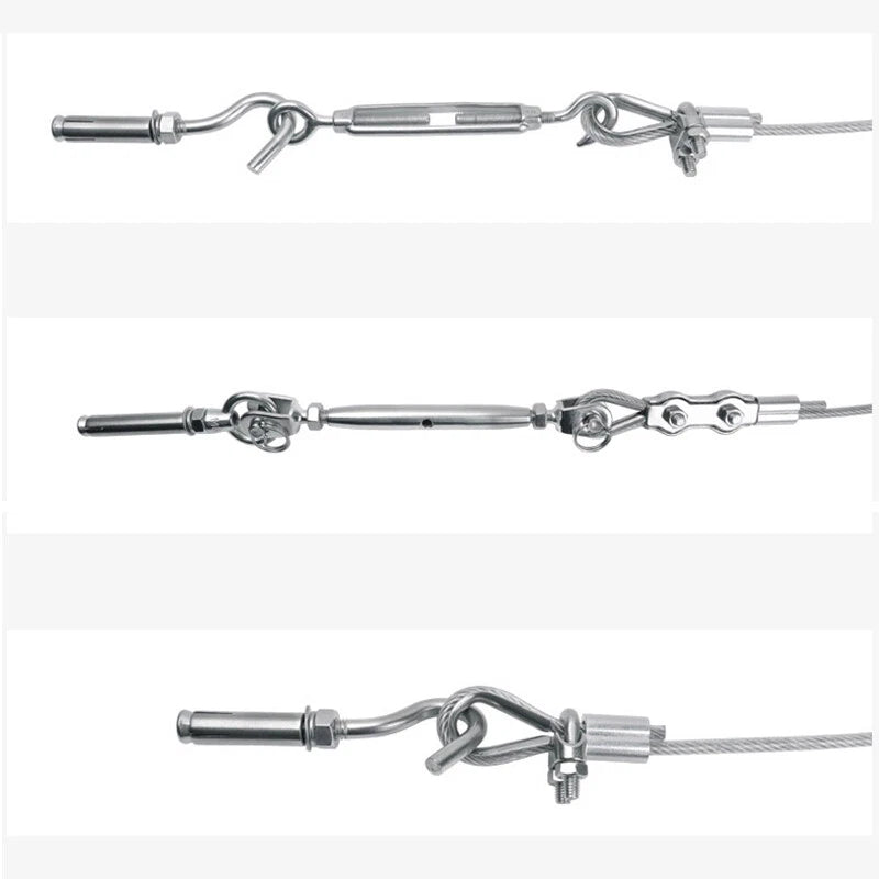 Wire Rope Cable Rigging Accessories Turnbuckle Sleeves Pulley Clip Clamp Link