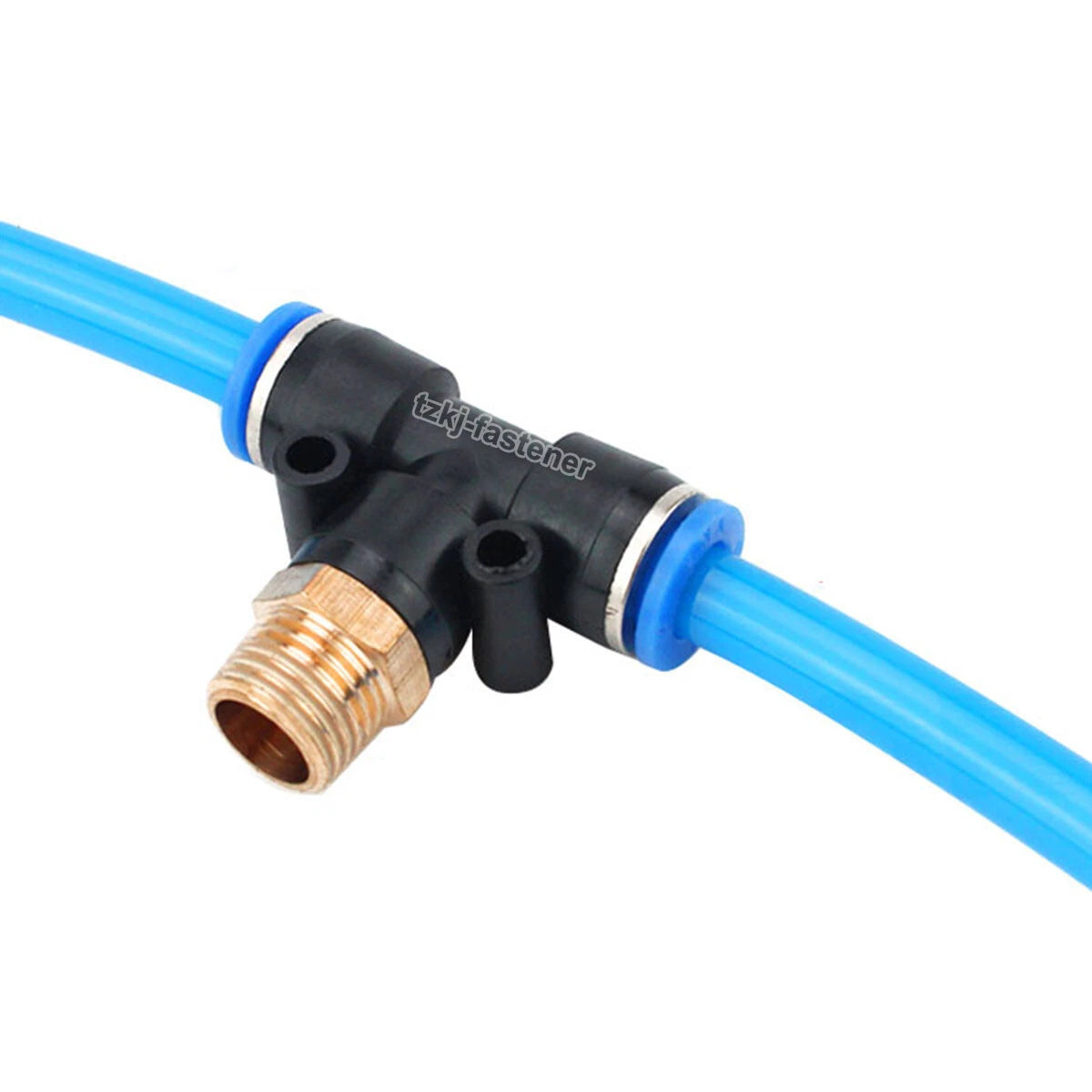 Pneumatic Tee "T" Connector BSP Male Thread 4mm-16mm Hose Tube Push-In Fittings