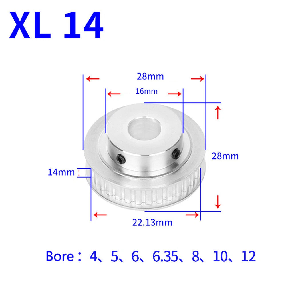 XL 10-40Teeth Timing Belt Pulley Pitch 5.08mm With Step Drive Pulleys Width 14mm
